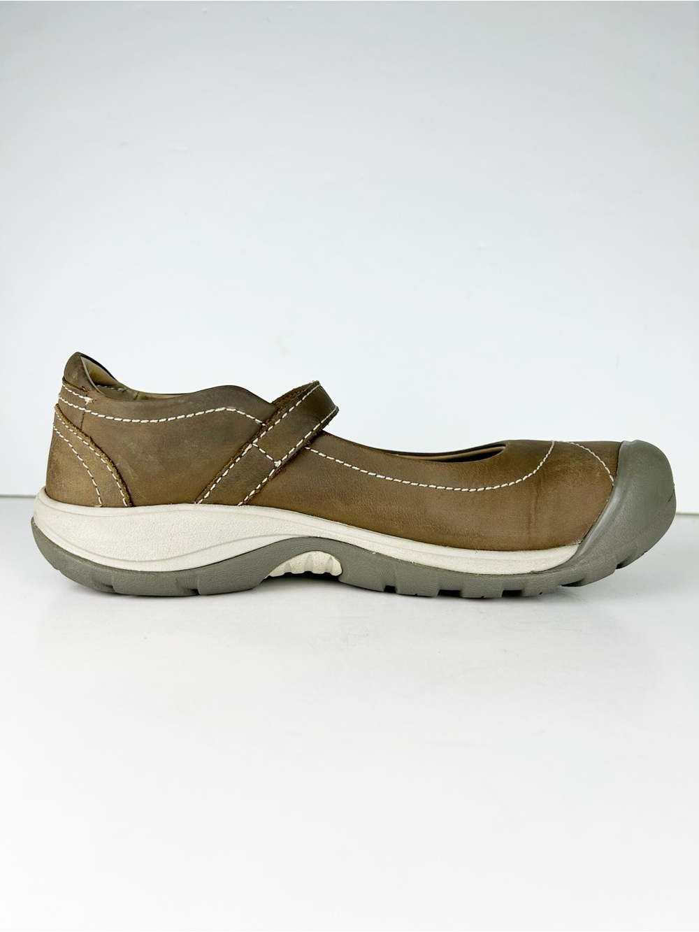 Keen Presidio II Mary Jane Brown Leather Gorpcore Hiking Comfort Shoes - Picture 8 of 11